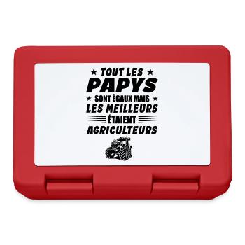 Papy Paysan Cadeau Meilleur Agriculteur Humour - Boîte à goûter - rouge - Devant