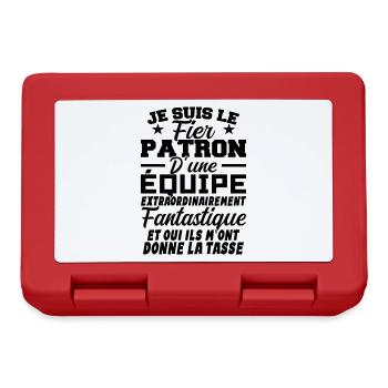 Je Suis Le Fier Patron D'une Equipe - Boîte à goûter - rouge - Devant