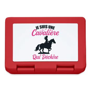 Je Suis Une Cavalière Qui Déchire Chevaux Cadeau - Boîte à goûter - rouge - Devant