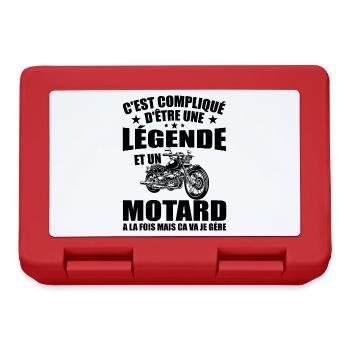 C'est Compliqué D'être Une Légende et Un Motard - Boîte à goûter - rouge - Devant