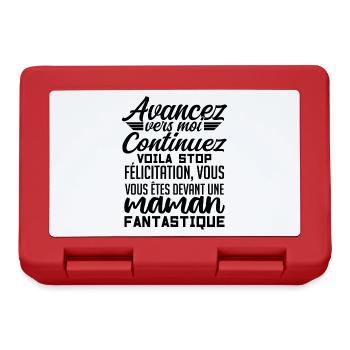 Femme Humour Super Cadeau Pour Maman Marrant Fille - Boîte à goûter - rouge - Devant