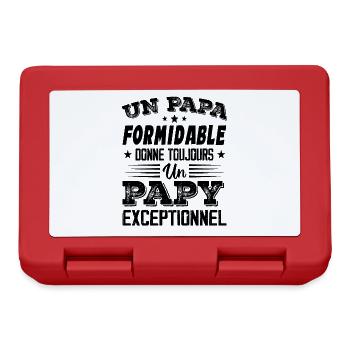 Papa Formidable Donne Toujours Papy Exceptionnel - Boîte à goûter - rouge - Devant