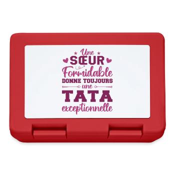 Une Sœur Formidable Donne Une Tata Exceptionnelle - Boîte à goûter - rouge - Devant