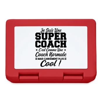 Une Super Coach Idée Femme Cadeau Humour - Boîte à goûter - rouge - Devant