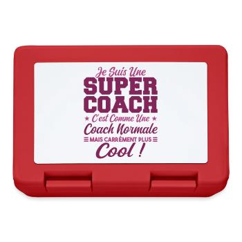 Une Super Coach Idée Femme Cadeau Humour - Boîte à goûter - rouge - Devant