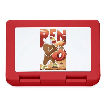 Bald eagle design for sixth birthday - Lunchbox - red - Front