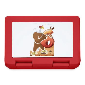 Bald eagle design for sixth birthday - Lunchbox - red - Front
