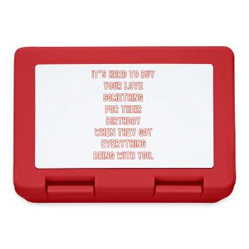 Hard to Buy For birthday love - Lunchbox - red - Front