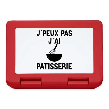 Pâtisserie - Pâtissier - Meilleur Pâtissier - Boîte à goûter - rouge - Devant