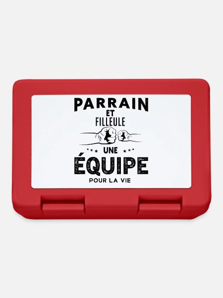 Parrain et Filleule Une Équipe Pour La Vie - Boîte à goûter - rouge