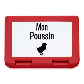 Mon Poussin, Bébé, Naissance, Amour, Famille - Boîte à goûter - rouge - Devant