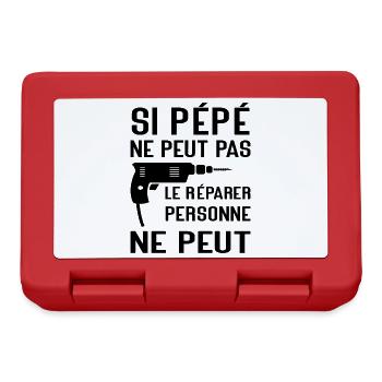 Si Pépé ne peut pas le Réparer Cadeau Pépé - Boîte à goûter - rouge - Devant