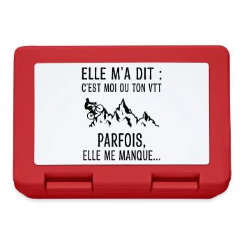 VTT Humoristique Humour - Boîte à goûter - rouge - Devant