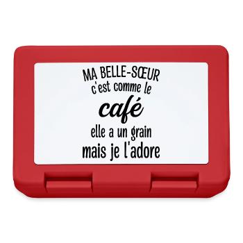 Belle-sœur Grain Café - Boîte à goûter - rouge - Devant