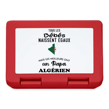 Bébés égaux meilleurs ont un papa Algérien - Boîte à goûter - rouge - Devant