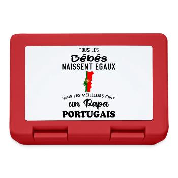 Bébés égaux meilleurs ont un papa Portugais - Boîte à goûter - rouge - Devant