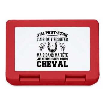 I'm on Horseback - Horse Riding Humor Gift - Lunchbox - red - Front