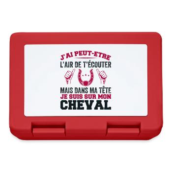 I'm on Horseback - Horse Riding Humor Gift - Lunchbox - red - Front