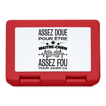 Assez Doue Pour Etre MAITRE CHIEN - Boîte à goûter - rouge - Devant