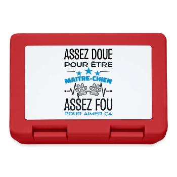 Assez Doue Pour Etre MAITRE CHIEN - Boîte à goûter - rouge - Devant