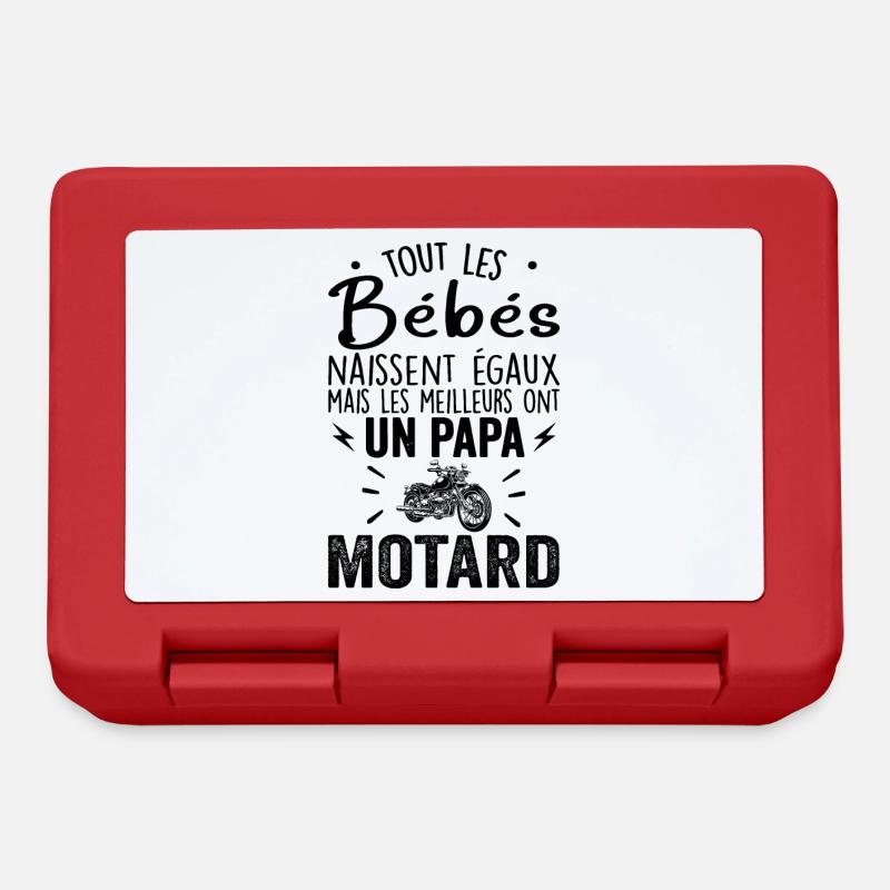 Babys haben am besten einen Biker-Papa - Brotdose - Rot