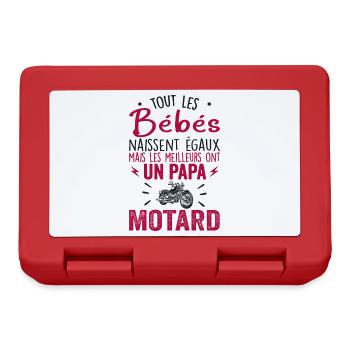 Babys haben am besten einen Biker-Papa - Brotdose - Rot - Vorne