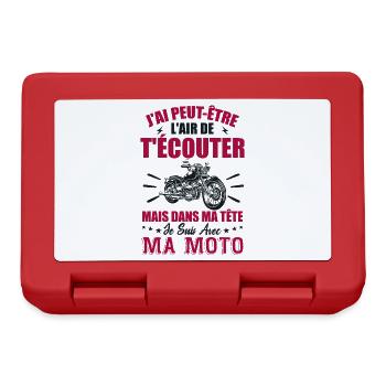 In My Head I Ride Motorcycle - Biker Gift - Lunchbox - red - Front