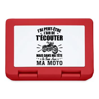 In My Head I Ride Motorcycle - Biker Gift - Lunchbox - red - Front