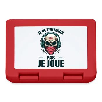 Je Ne T'entends Pas Je Joue - Boîte à goûter - rouge - Devant