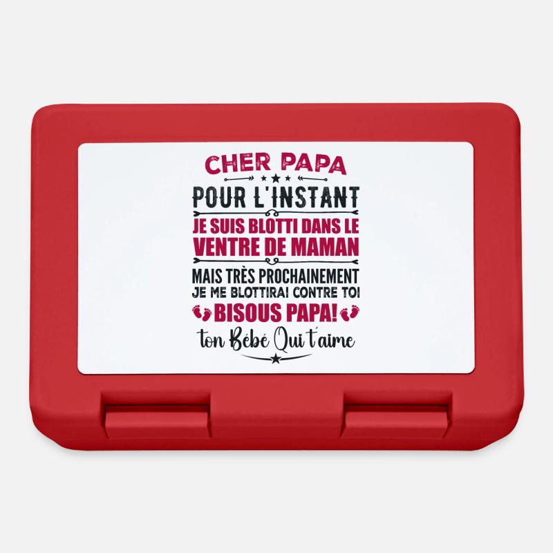 Annonce Grossesse Originale Pour Futur Papa - Boîte à goûter - rouge
