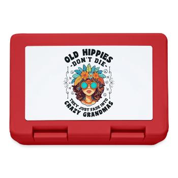 Old Hippies Don't Die Fade Into Crazy Grandmas - Lunchbox - red - Front