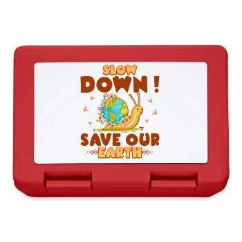 Planet Snail Nature Let's Save Our Planet - Lunchbox - red - Front