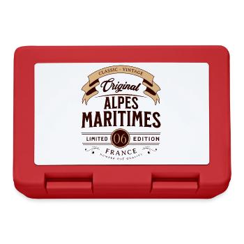 Vintage Alpes-Maritimes Department France - Lunchbox - red - Front