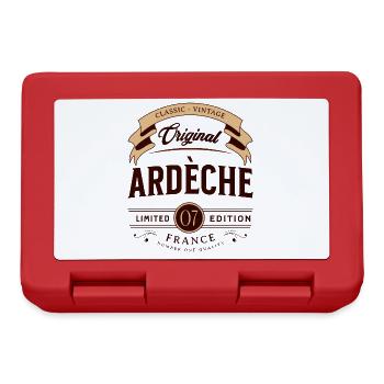 Vintage Ardèche Department France - Lunchbox - red - Front