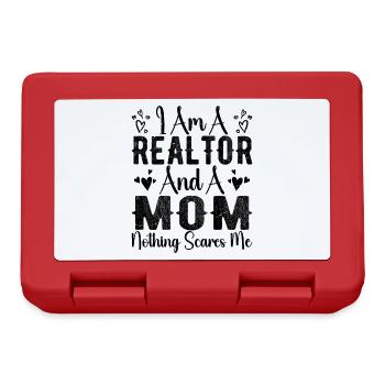 I Am A Realtor And A Mom Nothing Scares Me Realtor - Lunchbox - red - Front