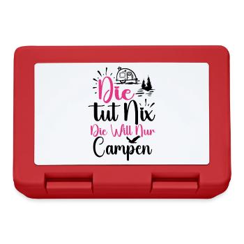 She just wants to camp - Camper & Camping Motorhome - Lunchbox - red - Front