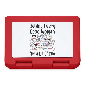 Behind Every Good Woman Are A Lot Of Cats - Boîte à goûter - rouge - Devant