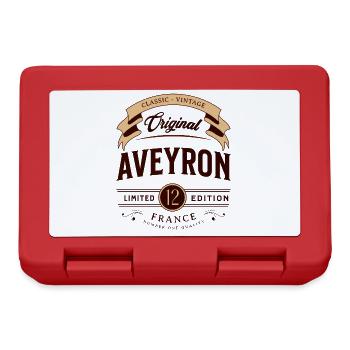 Vintage Aveyron Department France - Lunchbox - red - Front