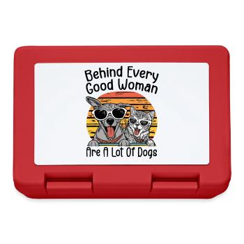 Behind Every Good Woman Are A Lot Of Dogs - Lunchbox - red - Front