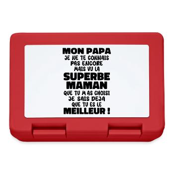 Pregnancy Announcement Gift Future Dad Future Mom - Lunchbox - red - Front
