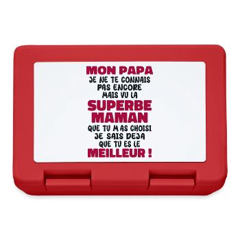 Pregnancy Announcement Gift Future Dad Future Mom - Lunchbox - red - Front