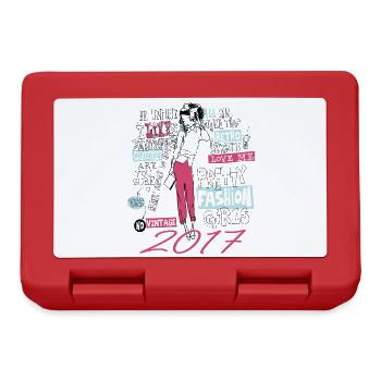 Jahrgang 2017 Geburtstagsgeschenk 2017 Mädchen 2017 - Brotdose - Rot - Vorne