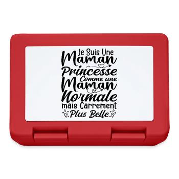 Je Suis Une Maman Princesse Carrément Plus Belle - Boîte à goûter - rouge - Devant