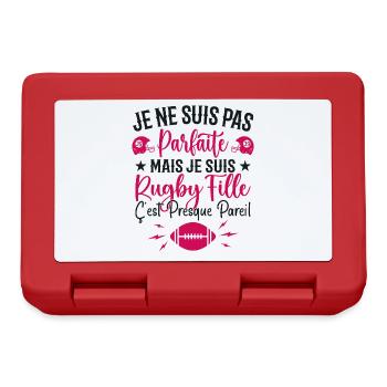 Rugby Femme Fille Cadeau Joueur De Rugby - Boîte à goûter - rouge - Devant