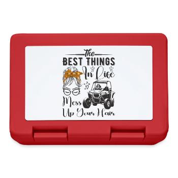 The Best Things In Life Mess Up Your Hair - UTV - Lunchbox - red - Front