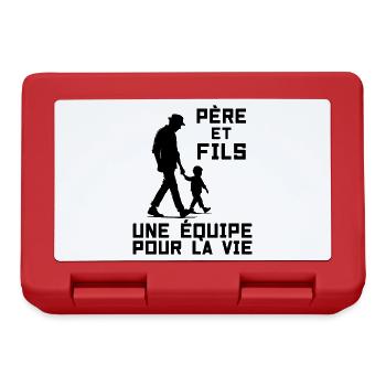 Father and Son A Team for Life - Lunchbox - red - Front
