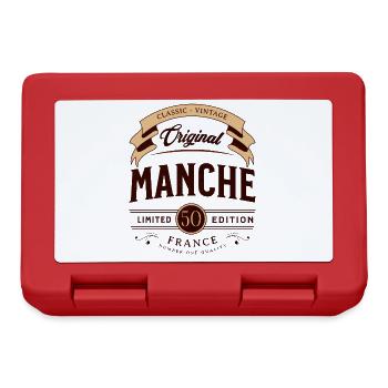 Vintage Manche Département France - Boîte à goûter - rouge - Devant