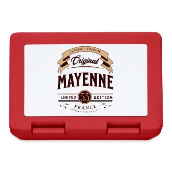 Mayenne Département France - Boîte à goûter - rouge - Devant
