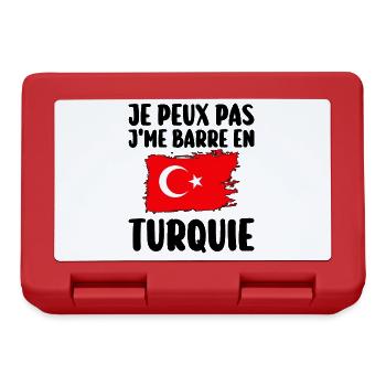 J'Me Barre En Turquie Voyage Cadeau - Boîte à goûter - rouge - Devant