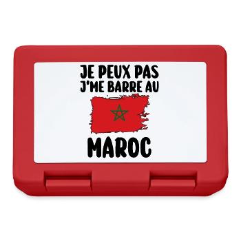 J'Me Barre au Maroc Voyage Cadeau - Boîte à goûter - rouge - Devant